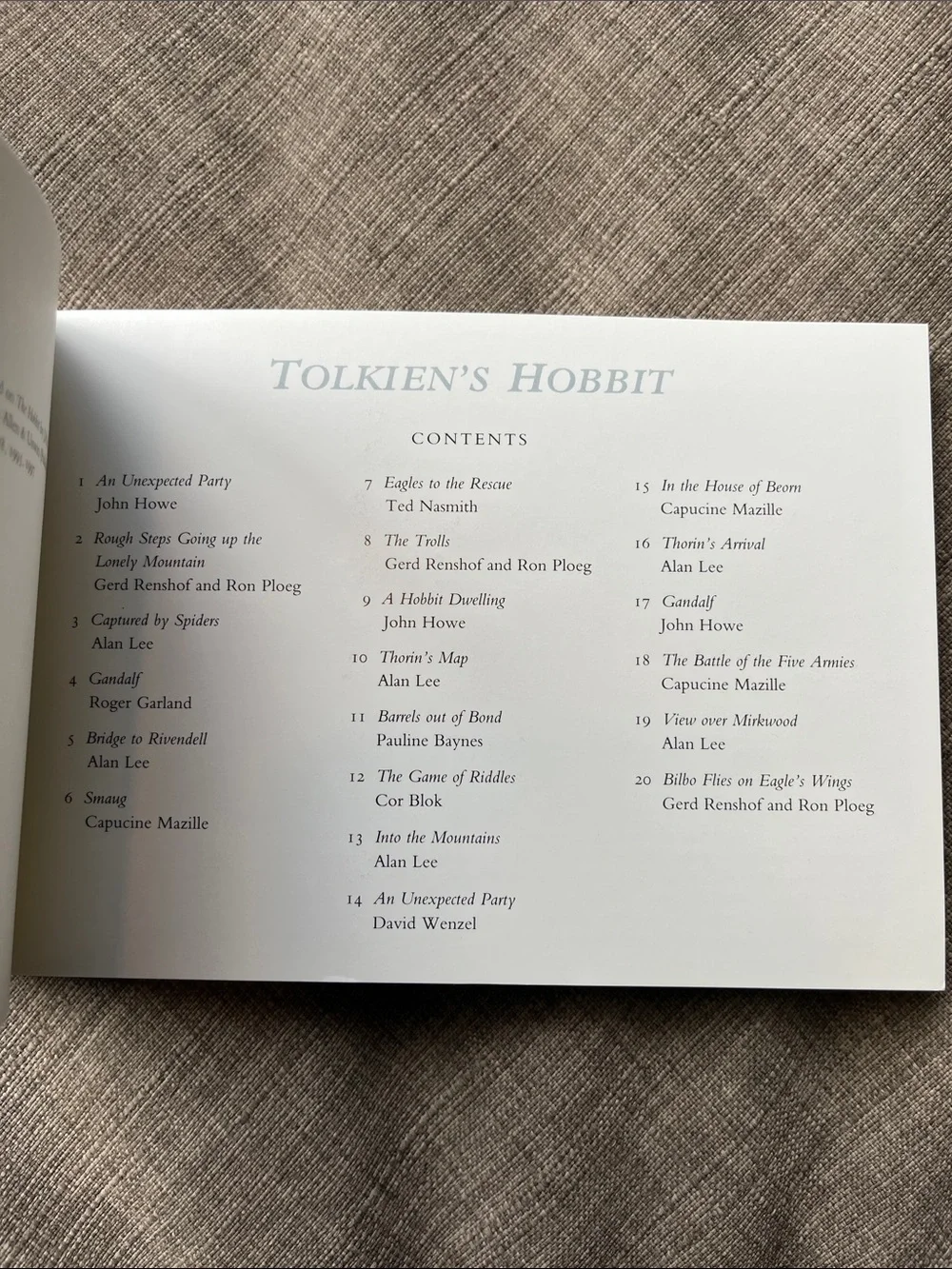 Tolkien's Hobbit Book of Post Cards Collectable Lord of the Rings Art
